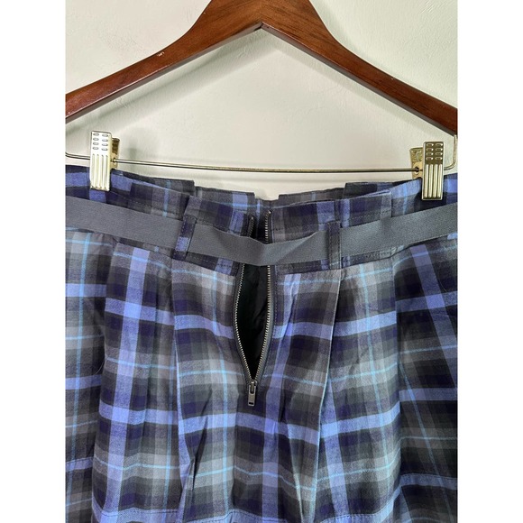 Vintage Y2K American Eagle Outffiters Plaid Black Gray Purple Mini Skirt - Picture 5 of 6